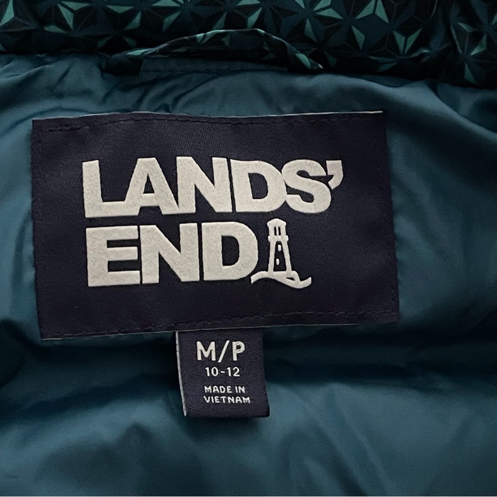 Lands End Women’s Down Filled Puffer Vest Sz MP (10-12) - Picture 11 of 13